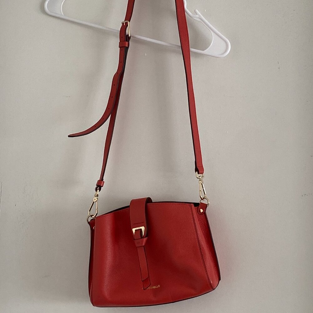 Coccinelle Red Italian Leather Sling Bag Designer – Gently Used - Picture 2 of 8